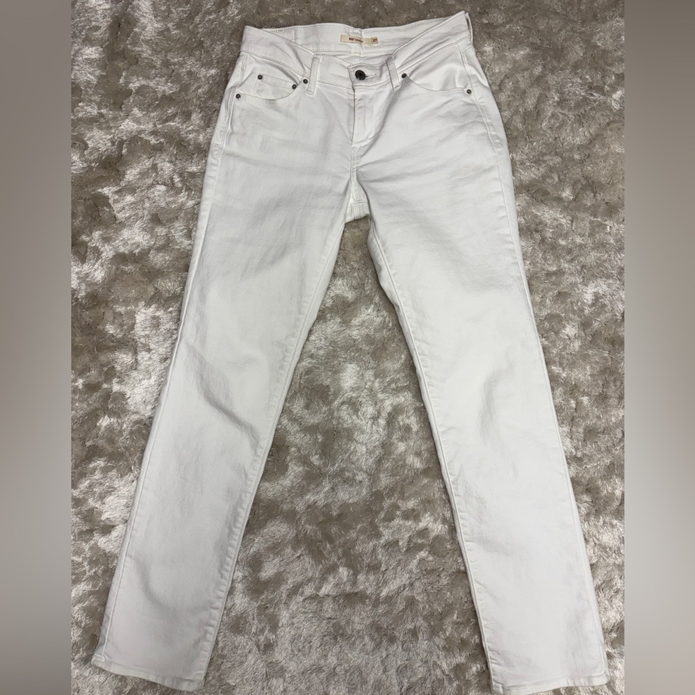Levi's 505  Straight Leg Mid Rise Women's White Jeans -Size 4 / 27